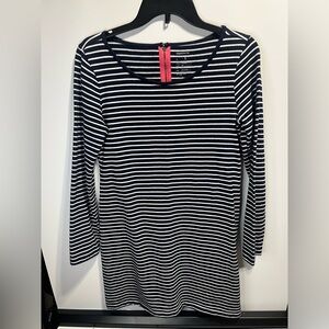 Gap Navy and White Striped Knit Cotton Dress Maternity size small